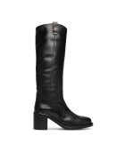 Tommy Hilfiger Cizme Riding Lthr Long Boot Block Heel FW0FW08777