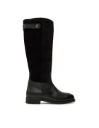 Tommy Hilfiger Cizme Th Stud Leather Mix Long Boot FW0FW08341