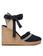 Tommy Hilfiger Espadrile Fringe Canvas High Wedge FW0FW08878