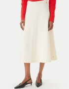 Tommy Hilfiger Fustă midi WW0WW47886 Écru Regular Fit