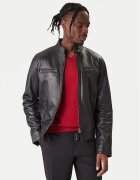 Tommy Hilfiger Geacă de piele Racer MW0MW41961 Regular Fit