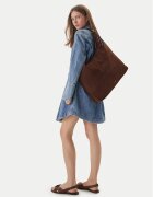 Tommy Hilfiger Geantă Th Statement Leather Hobo Suede AW0AW18403