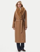 Tommy Hilfiger Palton de lână Belted WW0WW51105 Regular Fit