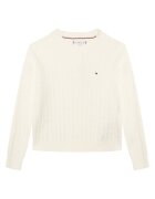 Tommy Hilfiger Pulover KG0KG08848 Écru Regular Fit