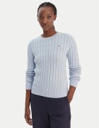 Tommy Hilfiger Pulover WW0WW47644 Albastru celest Regular Fit