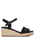 Tommy Hilfiger Sandale Mid Woven Wedge Espad Fringe FW0FW09470