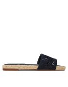Tommy Hilfiger Şlapi Knit Mesh Espadrille Flat Sandal FW0FW08744 Bleumarin