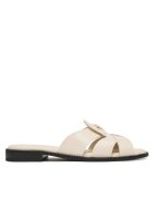 Tommy Hilfiger Şlapi Leather Crest Square Toe Sandals FW0FW09126