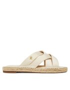 Tommy Hilfiger Şlapi Satin Espadrille Mule FW0FW08502 Bej