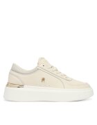 Tommy Hilfiger Sneakers Shiny Leather Platform Sneaker FW0FW09364 Écru
