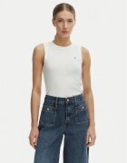 Tommy Hilfiger Top WW0WW47806 Écru Slim Fit