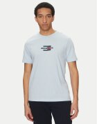 Tommy Hilfiger Tricou Flag Box MW0MW38636 Albastru celest Regular Fit