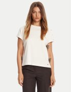 Tommy Hilfiger Tricou Gold Button WW0WW47455 Écru Regular Fit