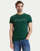 Tommy Hilfiger Tricou Logo MW0MW11797 Verde închis Slim Fit