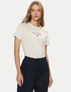 Tommy Hilfiger Tricou WW0WW43895 Écru Regular Fit