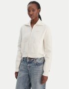 Tommy Jeans Bluză Cozy Sript DW0DW22029 Écru Regular Fit