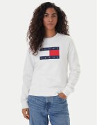 Tommy Jeans Bluză Flag DW0DW22564 Écru Regular Fit