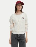 Tommy Jeans Cardigan DW0DW23024 Écru Regular Fit