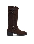 Tommy Jeans Cizme lungi riding Tjw Brushed Suede Biker Boots EN0EN03110