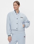 Tommy Jeans Geacă bomber Varsity DW0DW17236 Albastru celest Relaxed Fit