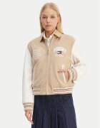 Tommy Jeans Geacă de piele Suede Varsity DW0DW22769 Regular Fit