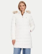 Tommy Jeans Geacă din puf Essential DW0DW18864 Écru Slim Fit