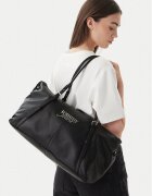 Tommy Jeans Geantă Pebble Grain Metal Logo Tote Bag AW0AW18472