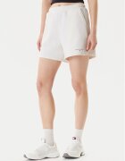 Tommy Jeans Pantaloni scurți sport Linear DW0DW21152 Écru Relaxed Fit