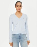 Tommy Jeans Pulover Essential DW0DW19888 Albastru celest Regular Fit