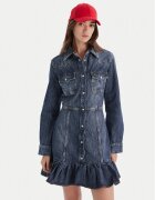 Tommy Jeans Rochie de blugi Western DW0DW21635 Regular Fit