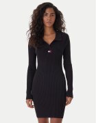 Tommy Jeans Rochie tricotată Badge DW0DW22183 Slim Fit