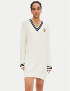 Tommy Jeans Rochie tricotată DW0DW19810 Écru Relaxed Fit