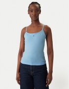 Tommy Jeans Top Essential DW0DW20675 Albastru celest Slim Fit