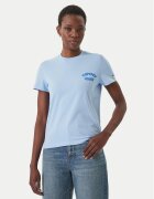 Tommy Jeans Tricou Bubble Logo DW0DW22310 Albastru celest Regular Fit