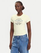 Tommy Jeans Tricou DW0DW21421 Écru Slim Fit