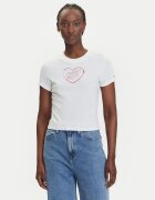 Tommy Jeans Tricou Heart DW0DW21390 Slim Fit