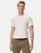 Tommy Jeans Tricou Linear Chest DM0DM21780 Écru Slim Fit