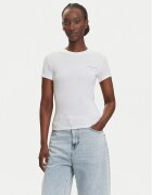 Tommy Jeans Tricou Linear DW0DW21164 Écru Slim Fit