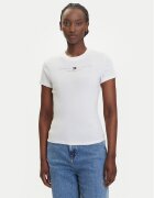 Tommy Jeans Tricou Linear DW0DW21422 Écru Slim Fit