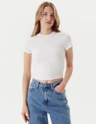 Tommy Jeans Tricou Script DW0DW20910 Écru Slim Fit