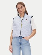 Tommy Jeans Vestă Tjw Reversible Teddy Vest DW0DW20233 Albastru celest Regular Fit