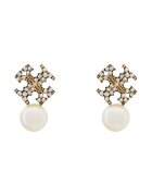 Tory Burch Cercei LOGO AND PEARL STUD EARRINGS 184422
