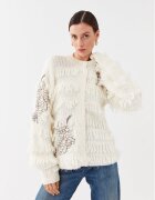 TWINSET Cardigan 232TP3130 Écru Regular Fit