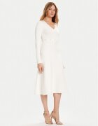 TWINSET Rochie tricotată 252TP3271 Écru Regular Fit