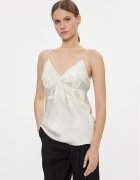 TWINSET Top 232TT2061 Écru Slim Fit