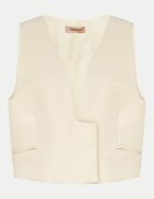 TWINSET Vestă elegantă 241TT2100 Écru Slim Fit