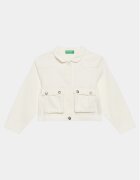 United Colors Of Benetton Geacă de blugi 22C2CN04D Écru Regular Fit