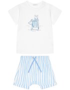 United Colors Of Benetton Set tricou și pantaloni scurți 35ZEAK013 Regular Fit