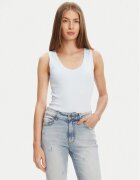 United Colors Of Benetton Top 3GA2DH010 Albastru celest Slim Fit