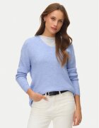 Vero Moda Pulover Crewlefile 10233357 Albastru celest Loose Fit